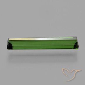 Tourmaline Vert foncé naturelle Octogone / coupe Émeraude, 1.20 ct, VVS-VS