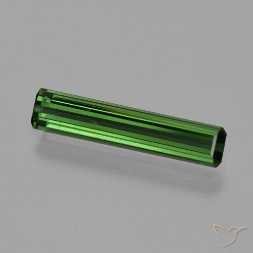 1.23ct Naturel Vert moyen-foncé Tourmaline, Taille émeraude, VS