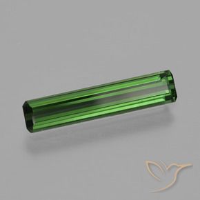 Tourmaline Vert moyen-foncé naturelle Octogone / coupe Émeraude, 1.23 ct, VS