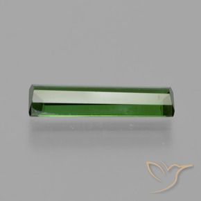 Tourmaline Vert foncé naturelle Octogone / coupe Émeraude, 1.20 ct, VS