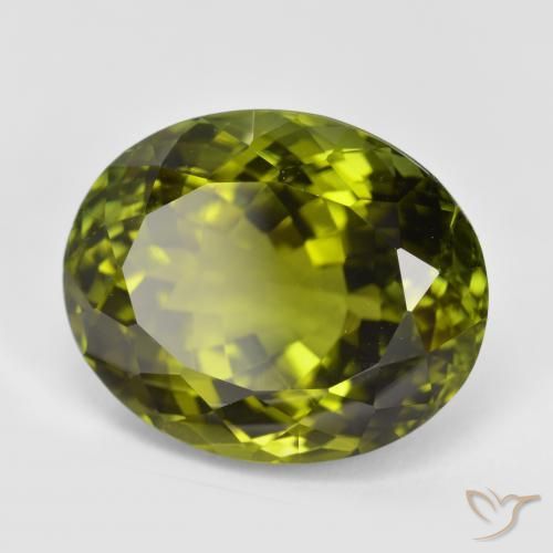 Tourmaline Vert foncé naturelle ovale, 12.25 ct, VVS-VS