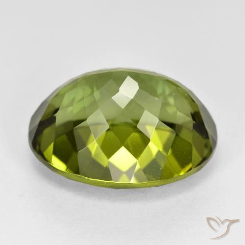 Tourmaline Vert foncé naturelle ovale, 12.25 ct, VVS-VS