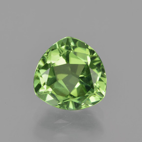 Tourmaline vert forêt naturelle trillion, 1,86 ct, VS