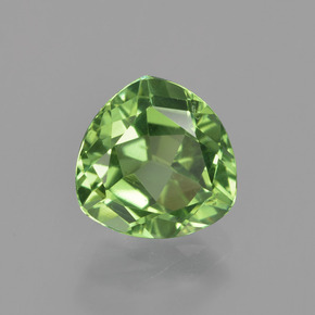 Tourmaline vert forêt naturelle trillion, 1,86 ct, VS