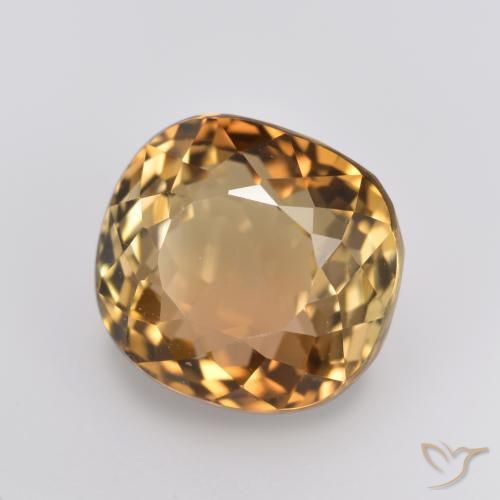 Tourmaline Brun cèdre léger naturelle Coussin, 4.06 ct, VVS
