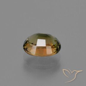 Tourmaline Vert brunâtre naturelle Coupe ovale, 1.09 ct, VS