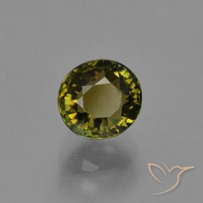 Tourmaline Vert chaud naturelle ovale, 1.30 ct, VS