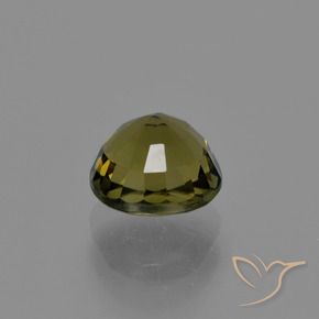 Tourmaline Vert chaud naturelle ovale, 1.30 ct, VS