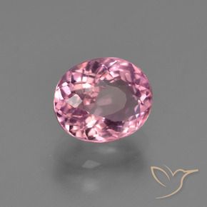 Tourmaline magenta moyen naturelle coupe ovale, 1,43 ct, VS