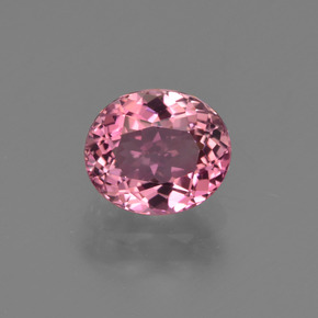 Tourmaline Rose magenta naturelle Coupe ovale, 1.24 ct, VVS-VS