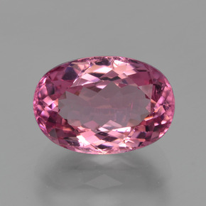 Tourmaline Rose foncé naturelle Coupe ovale, 3.39 ct, VS