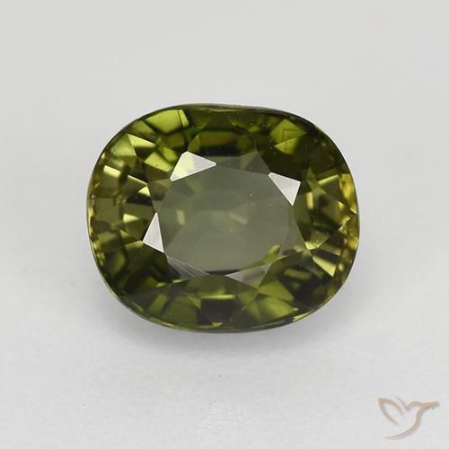 Tourmaline Forêt verte naturelle ovale, 1.09 ct, VS