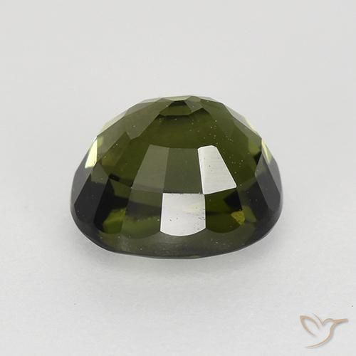 Tourmaline Forêt verte naturelle ovale, 1.09 ct, VS