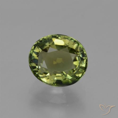 1.17ct Naturel Vert chaud Tourmaline, ovale, VVS
