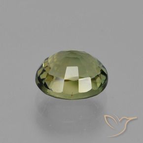 Tourmaline Vert chaud naturelle ovale, 1.17 ct, VVS
