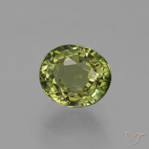 1.14ct Naturel Forêt verte Tourmaline, ovale, VVS