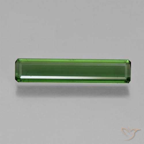 1.56ct Naturel Vert foncé Tourmaline, Taille émeraude, VS