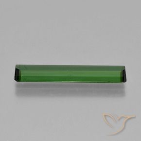 Tourmaline Vert foncé naturelle Octogone / coupe Émeraude, 1.56 ct, VS
