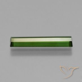 Tourmaline Vert foncé naturelle Octogone / coupe Émeraude, 1.75 ct, VVS-VS