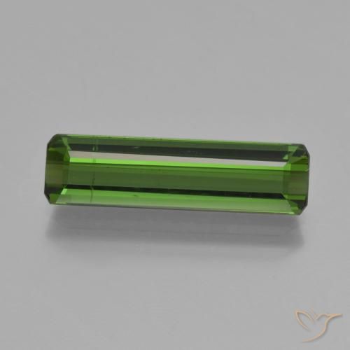2.11ct Naturel Vert foncé Tourmaline, Taille émeraude, VS-SI