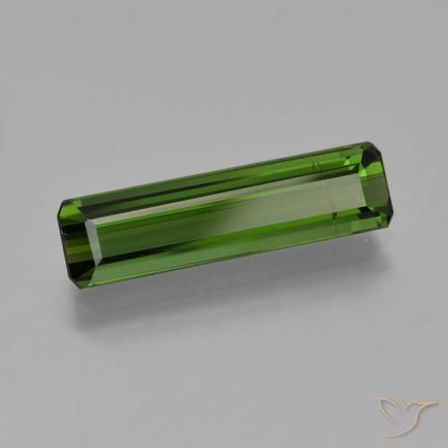 Tourmaline Vert foncé naturelle Octogone / coupe Émeraude, 2.11 ct, VS-SI