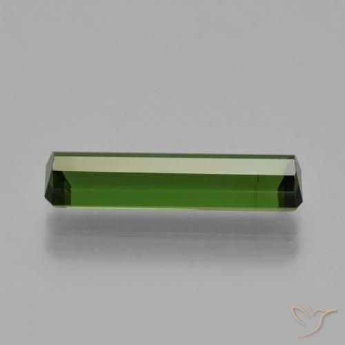 Tourmaline Vert foncé naturelle Octogone / coupe Émeraude, 2.11 ct, VS-SI