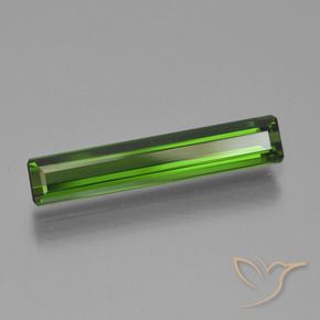 Tourmaline Vert foncé naturelle Octogone / coupe Émeraude, 2.40 ct, VVS-VS