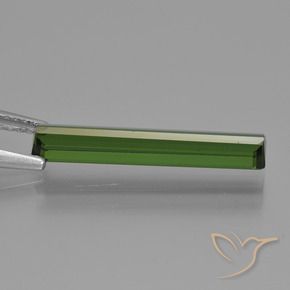 Tourmaline Vert foncé naturelle Octogone / coupe Émeraude, 2.40 ct, VVS-VS