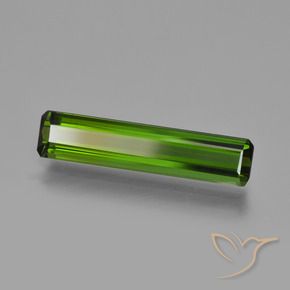 Tourmaline Vert foncé terreux naturelle Octogone / coupe Émeraude, 2.33 ct, VS