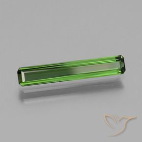Tourmaline Vert terreux naturelle Octogone / coupe Émeraude, 1.40 ct, VVS