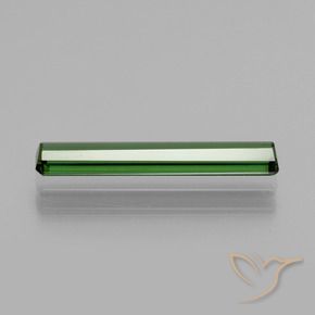 Tourmaline Vert terreux naturelle Octogone / coupe Émeraude, 1.40 ct, VVS