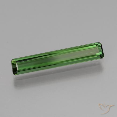 Tourmaline Vert moyen naturelle Octogone / coupe Émeraude, 1.58 ct, VVS