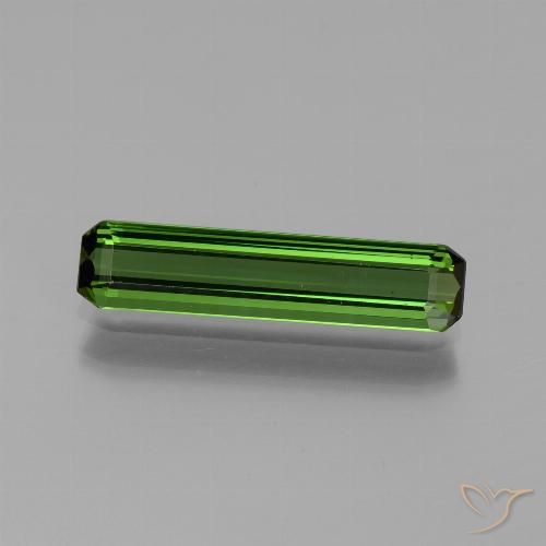 1.54ct Naturel Vert terreux Tourmaline, Taille émeraude, VVS-VS
