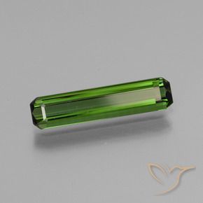 Tourmaline Vert terreux naturelle Octogone / coupe Émeraude, 1.54 ct, VVS-VS