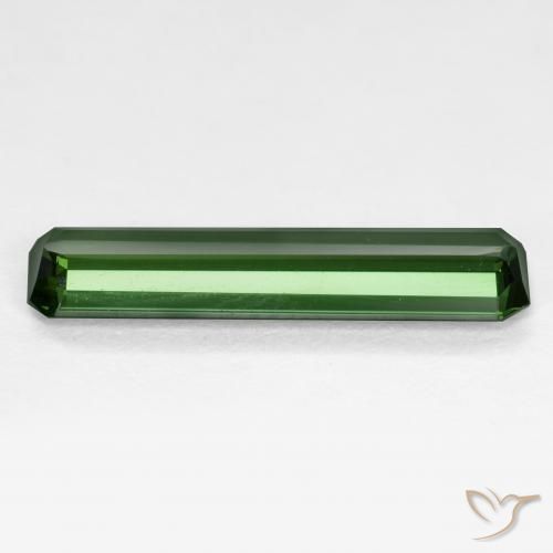 Tourmaline Vert terreux naturelle Octogone / coupe Émeraude, 1.50 ct, VS