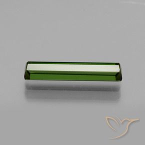 Tourmaline Vert foncé naturelle Octogone / coupe Émeraude, 1.58 ct, VVS