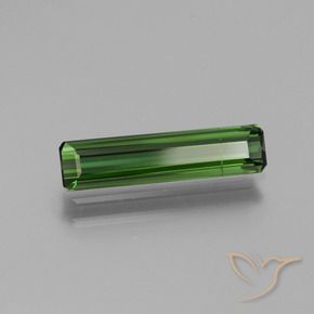 Tourmaline Vert foncé naturelle Octogone / coupe Émeraude, 1.50 ct, VS-SI