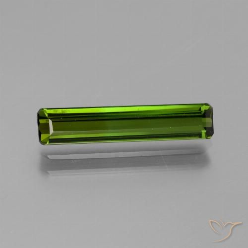 1.58ct Naturel Vert foncé Tourmaline, Taille émeraude, VS