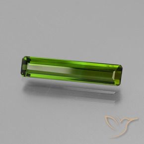 Tourmaline Vert foncé naturelle Octogone / coupe Émeraude, 1.58 ct, VS