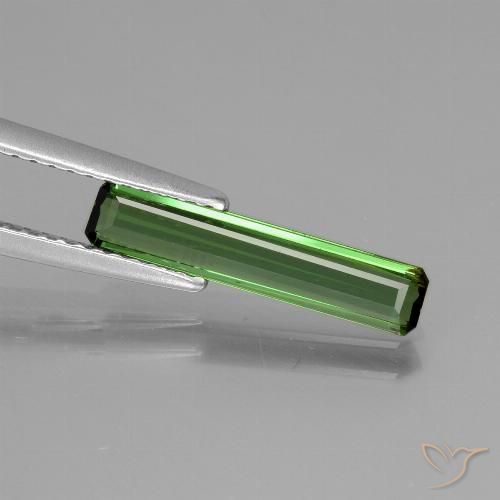 1.01ct Naturel Vert foncé Tourmaline, Taille émeraude, VS