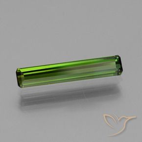 Tourmaline Vert terreux naturelle Octogone / coupe Émeraude, 1.65 ct, VVS