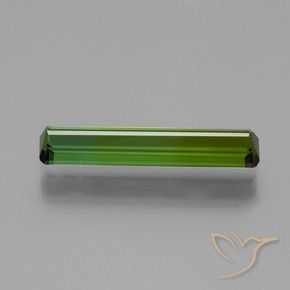 Tourmaline Vert terreux naturelle Octogone / coupe Émeraude, 1.65 ct, VVS