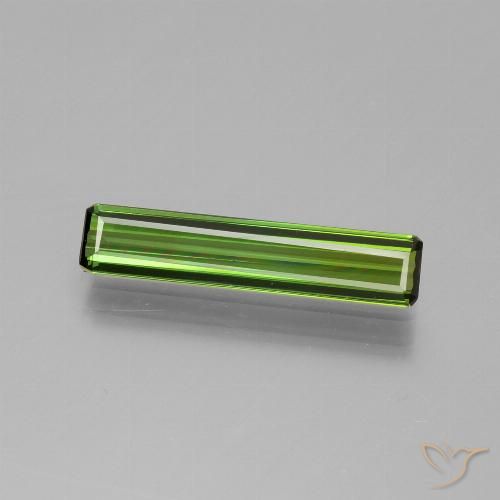 1.08ct Naturel Vert moyen Tourmaline, Taille émeraude, VVS