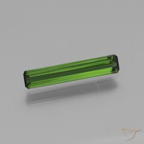1.15ct Naturel Vert moyen Tourmaline, Taille émeraude, VS