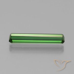 Tourmaline Vert foncé naturelle Octogone / coupe Émeraude, 1.80 ct, VVS-VS
