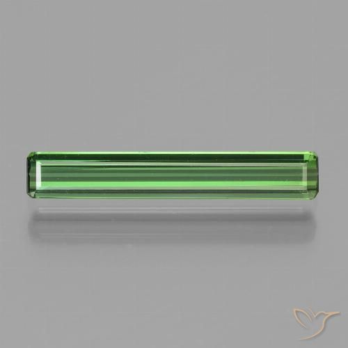 1.37ct Naturel Vert moyen Tourmaline, Taille émeraude, VVS