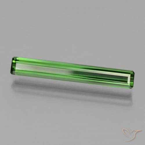 Tourmaline Vert foncé naturelle Octogone / coupe Émeraude, 1.65 ct, VVS