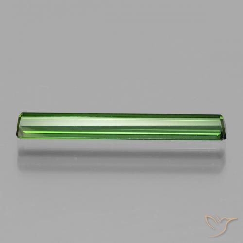 Tourmaline Vert foncé naturelle Octogone / coupe Émeraude, 1.65 ct, VVS