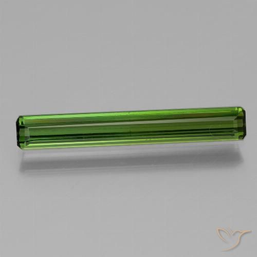 1.23ct Naturel Vert terreux Tourmaline, Taille émeraude, VS