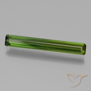 Tourmaline Vert terreux naturelle Octogone / coupe Émeraude, 1.23 ct, VS